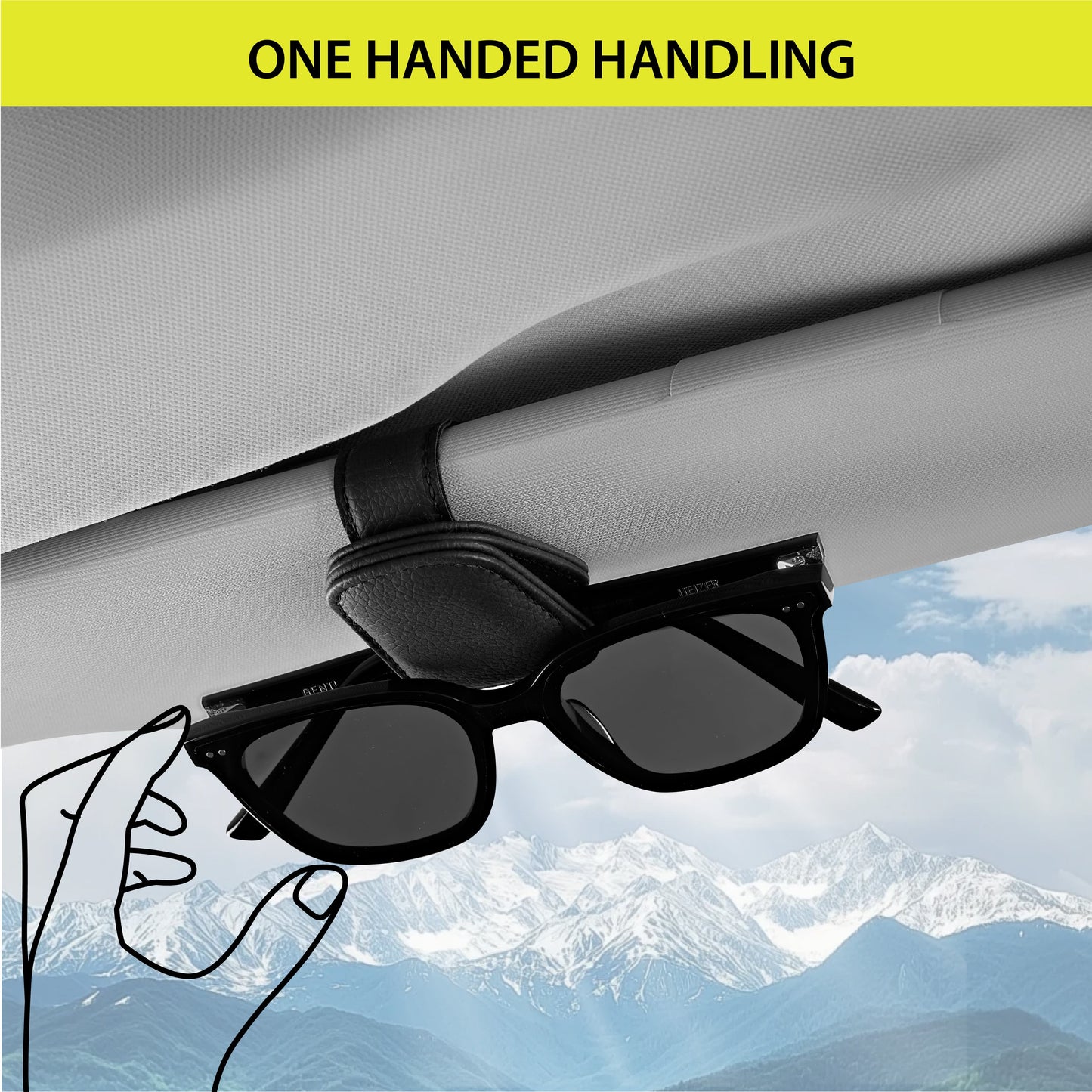 2 Piece Pack Premium Visor Sunglasses Holder - Universal Fit 24OR21