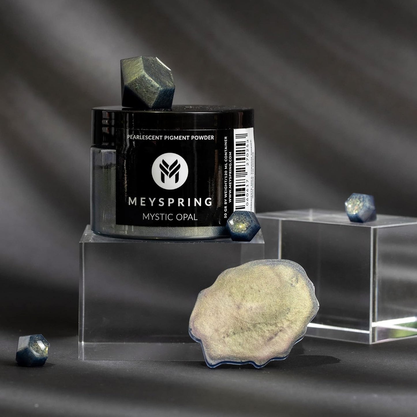 Mystic Opal - Two Tone Green Mica Powder for Resin Art - Pigment Powder for Dyes - Color Shifting Dye - Resin Art Pigment Set - 50G