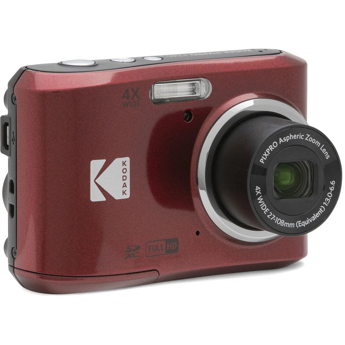PIXPRO Friendly Zoom FZ45-RD 16MP Digital Camera with 4X Optical Zoom 27Mm Wide Angle and 2.7" LCD Screen (Red)