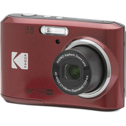 PIXPRO Friendly Zoom FZ45-RD 16MP Digital Camera with 4X Optical Zoom 27Mm Wide Angle and 2.7" LCD Screen (Red)