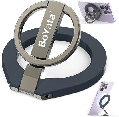 Boyata Magnetic Phone Ring Holder, 360° Rotating Phone Grip for Magsafe