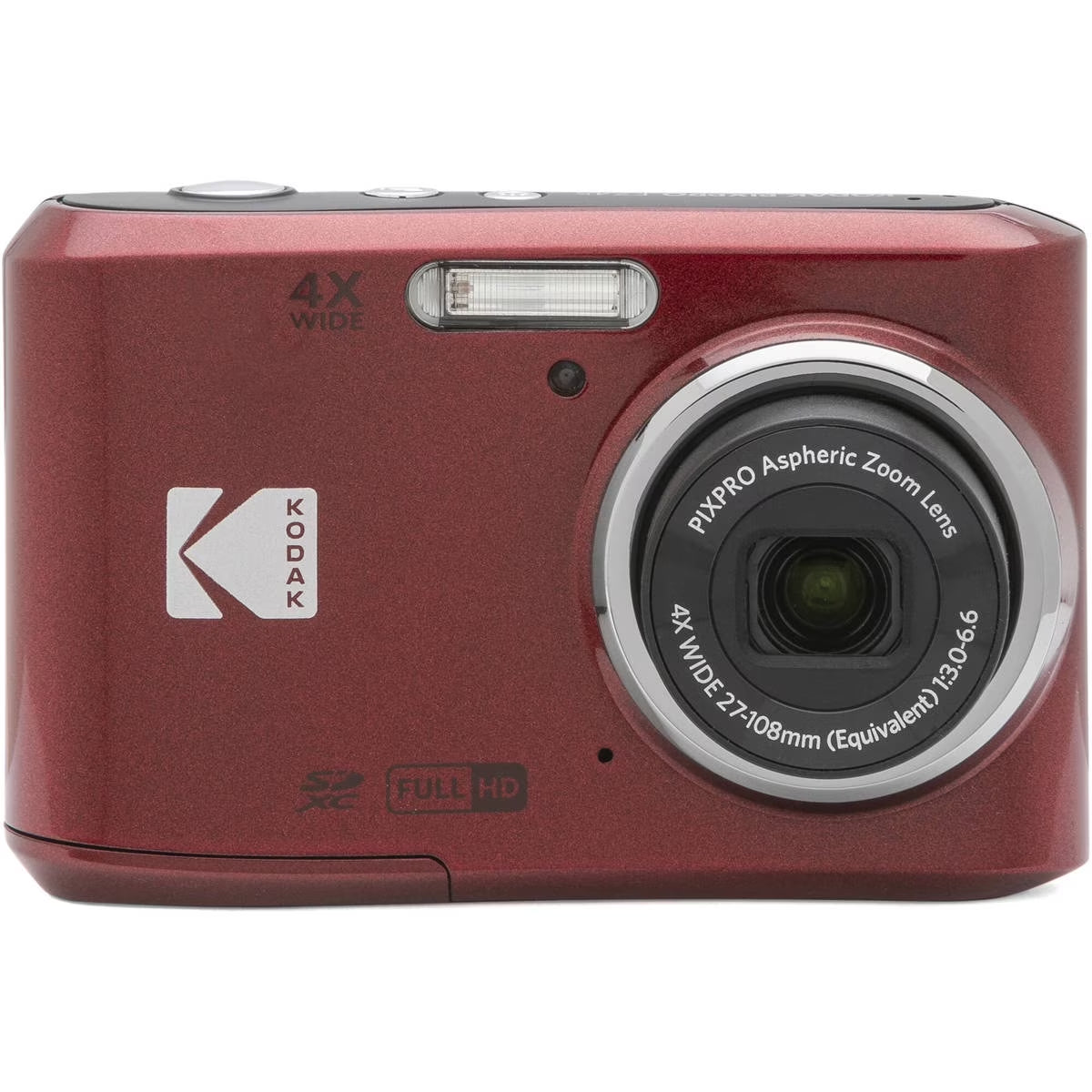 PIXPRO Friendly Zoom FZ45-RD 16MP Digital Camera with 4X Optical Zoom 27Mm Wide Angle and 2.7" LCD Screen (Red)