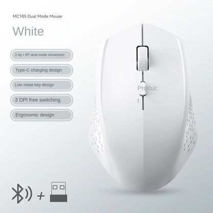 2.4G Wireless Mouse Bluetooth Mouse Dual Mode Mouse Rechargeable Mice Gaming Mouse 1600DPI for PC Laptop Computer Accessories