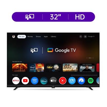 32-Inch HD Smart TV with Google TV - Voice Remote Control, Dolby Atmos, Dolby Audio HDR 10, Ultra-Flat LED Television, P Series CG32-P3