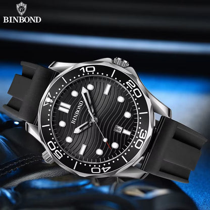 B2820 New Casual Fashion Ultra-Thin Sea Horse Series Quartz Mens Watches 30M Waterproof Luminous Sports Mens Watches