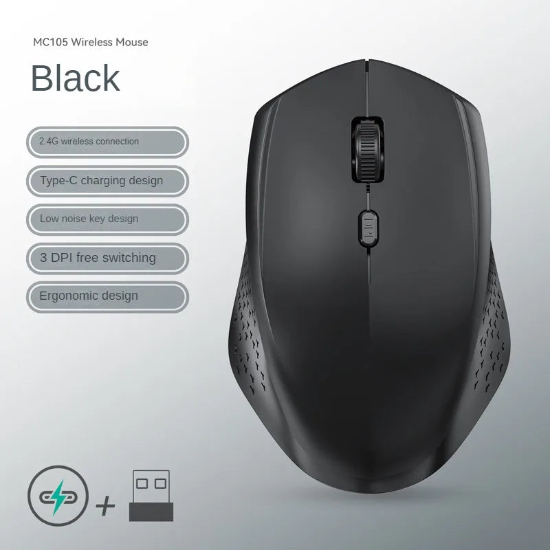 2.4G Wireless Mouse Bluetooth Mouse Dual Mode Mouse Rechargeable Mice Gaming Mouse 1600DPI for PC Laptop Computer Accessories