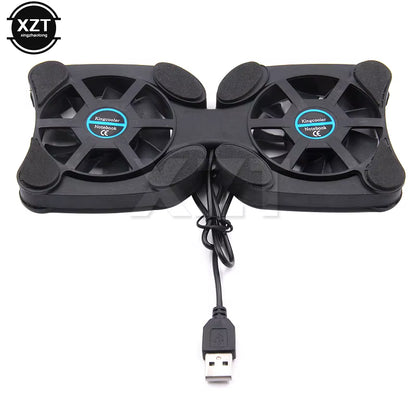 USB Mini Laptop Fan Stand Notebook Foldable Folding Fan Cooler Notebook Cooling Pad Radiator Cooler Master Computer Accessories