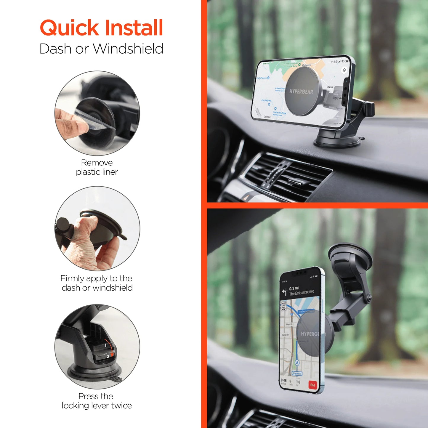 Hypergear Maggrip Magsafe Phone Mount Kit