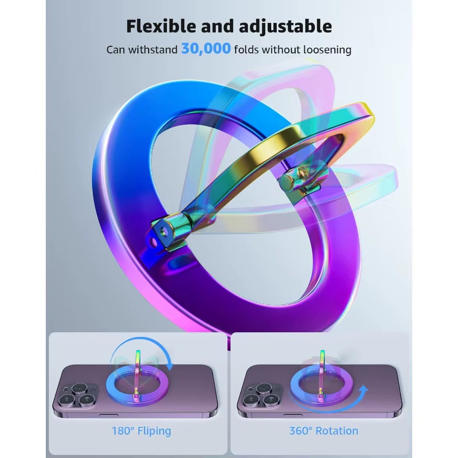[2025 Newest] SUPERONE for Magsafe Phone Grip Stylish Cool Magnetic Ring Holder with Adjustable Stand Removable Magsafe Accesso