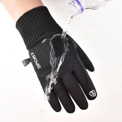 Winter Waterproof Men'S Gloves Touchscreen Windproof Sports Fishing Driving Motorcycle Ski Non-Slip Warm Cycling Women Gloves