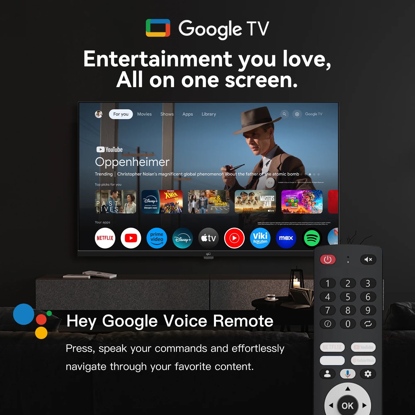 32-Inch HD Smart TV with Google TV - Voice Remote Control, Dolby Atmos, Dolby Audio HDR 10, Ultra-Flat LED Television, P Series CG32-P3
