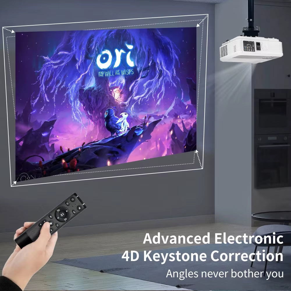 4K 10000 Lumens Android Beamer Projector Outdoors Full HD 1080P 8K Video Dolby Audio Home Theater Wifi Portable Proyector