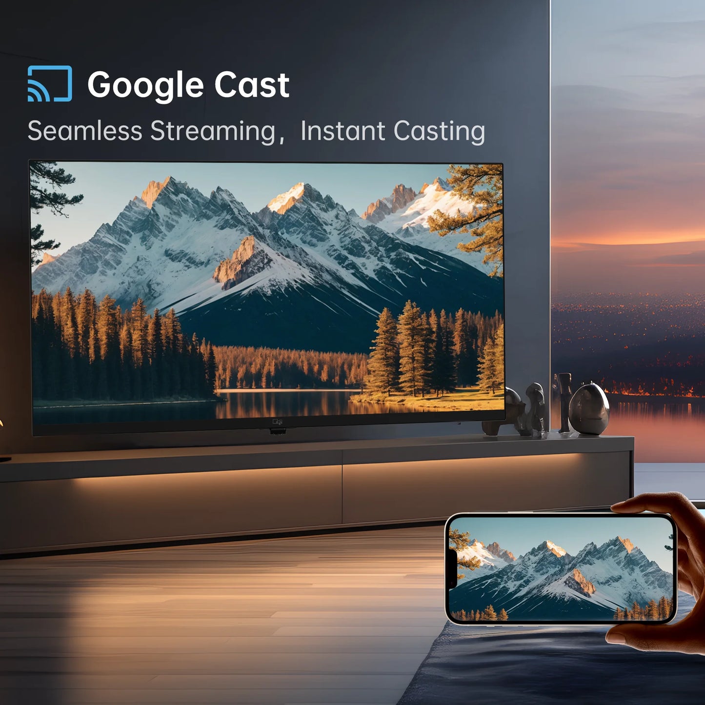 32-Inch HD Smart TV with Google TV - Voice Remote Control, Dolby Atmos, Dolby Audio HDR 10, Ultra-Flat LED Television, P Series CG32-P3