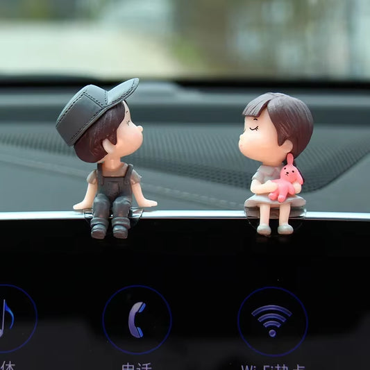 Car Accessories, Cartoon Couple Dolls, Cute Car Display Screen, Balloon Decoration, Car Accessories, Men and Women'S Gifts