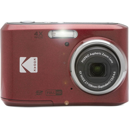 PIXPRO Friendly Zoom FZ45-RD 16MP Digital Camera with 4X Optical Zoom 27Mm Wide Angle and 2.7" LCD Screen (Red)