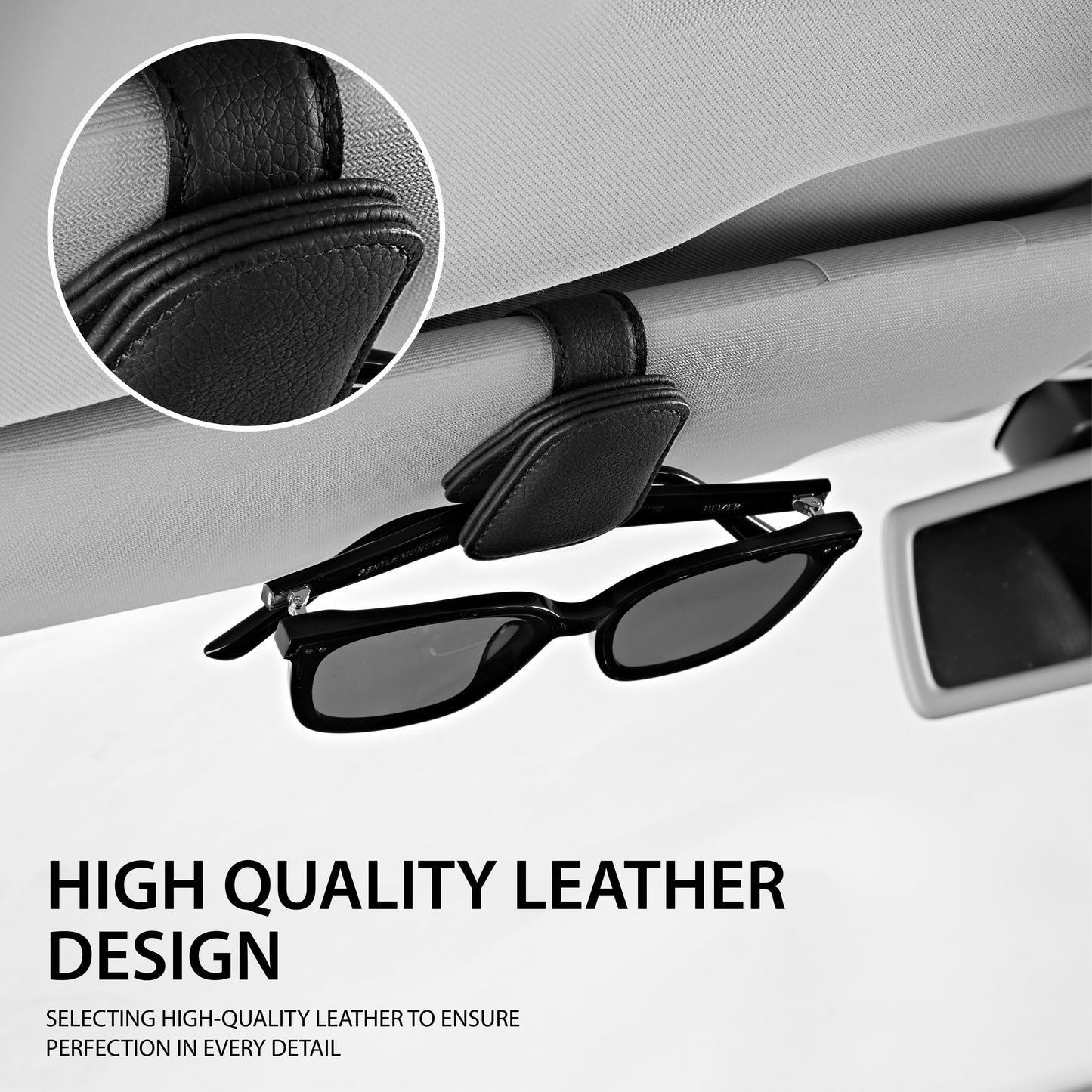 2 Piece Pack Premium Visor Sunglasses Holder - Universal Fit 24OR21