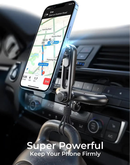 LISEN for Magsafe CD Phone Holder for Car Mount [Angle Adjustable]Magsafe Car Mount CD Slot Hands Free CD Player Phone Mount