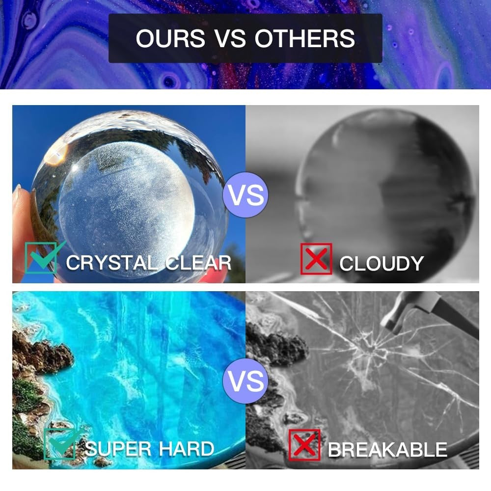 Epoxy Resin Crystal Clear Epoxy Resin Kit No Yellowing No Bubble 17 OZ