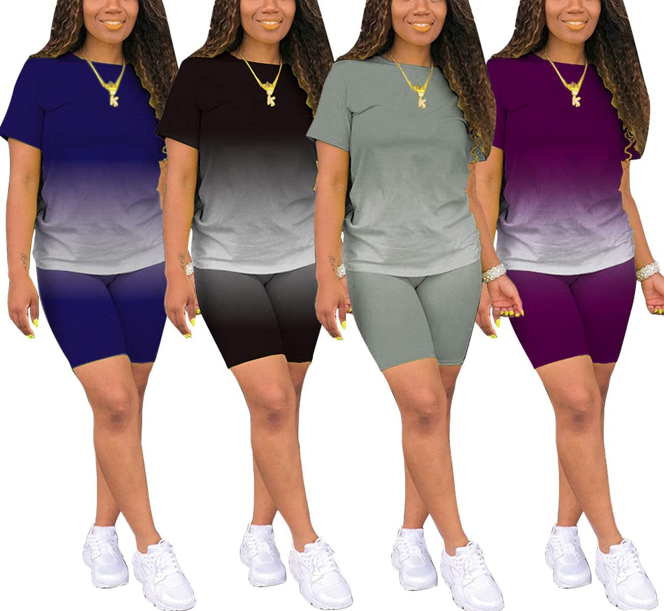 Jogger Outfit for Women 2 Piece Outfits Tracksuit Sweatsuits and Sweatpants Sports Sets Gradients