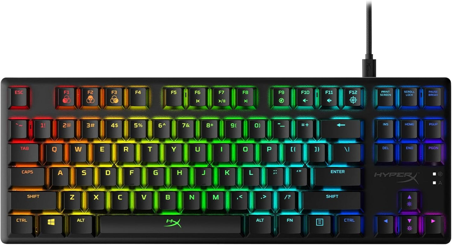 Alloy Origins Core - Tenkeyless Mechanical Gaming Keyboard, Software Controlled Light & Macro Customization, Compact Form Factor, RGB LED Backlit, Linear  Red Switch,Black