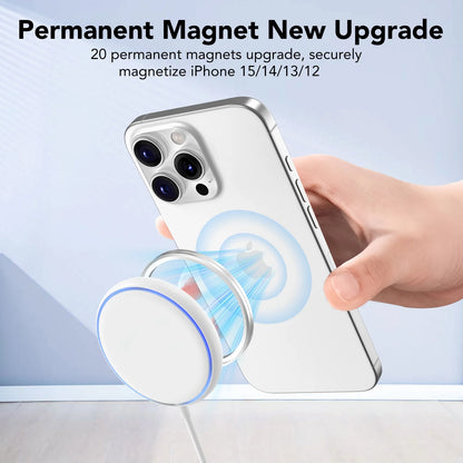 Mag-Safe Charger Magnetic Wireless Charger: 2 Pack 15W Fast Charger for Iphone 16/15 /14/13/12, White