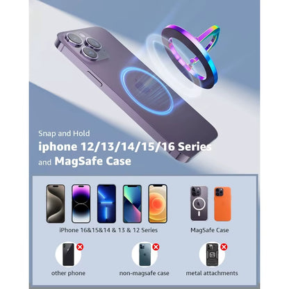 [2025 Newest] SUPERONE for Magsafe Phone Grip Stylish Cool Magnetic Ring Holder with Adjustable Stand Removable Magsafe Accesso