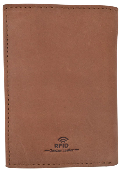 RFID Blocking Bifold USA Wallet for Men Leather Extra Capacity Mens Bifold Wallet W/ Vertical Design