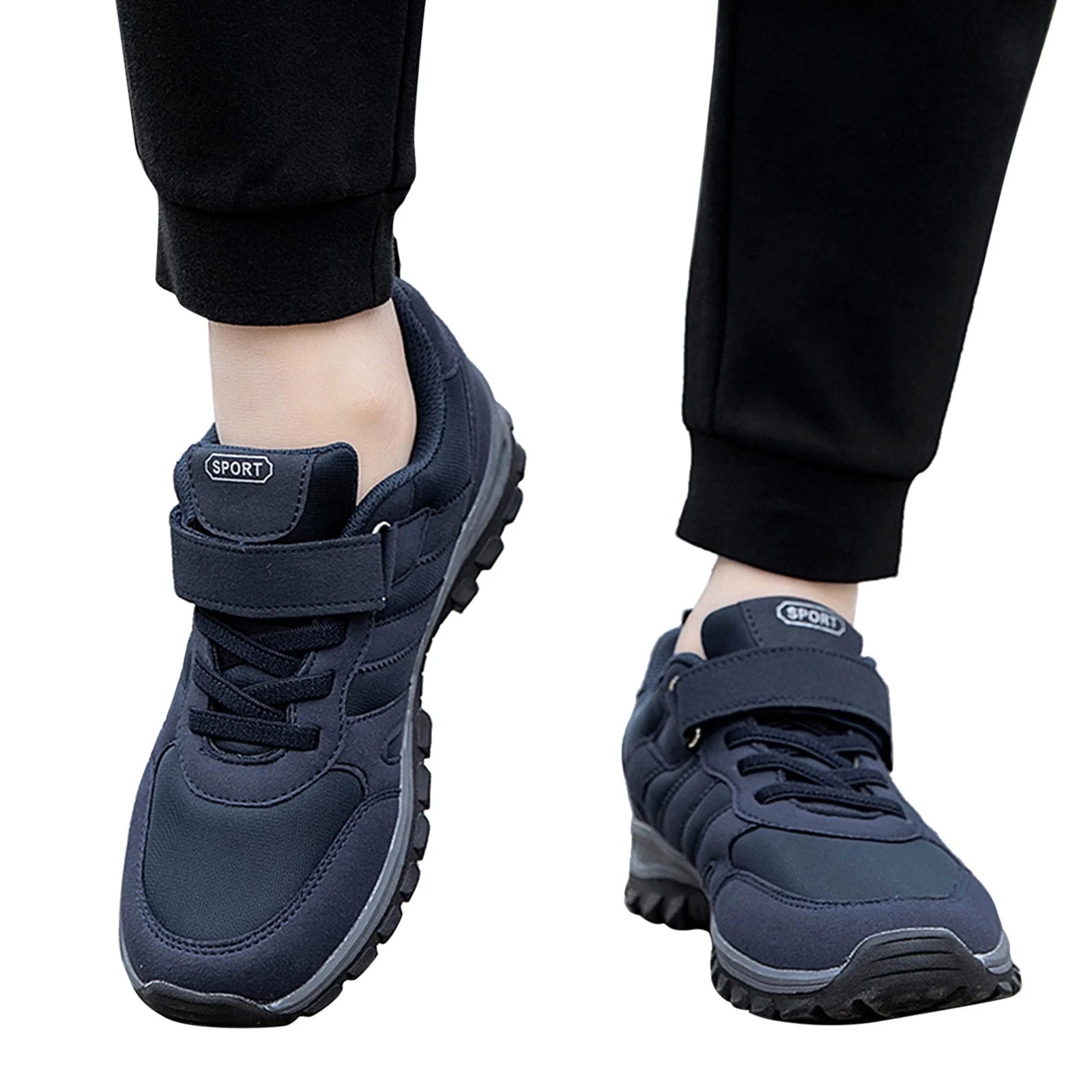 Cushion Breathable Mens Shoes Dark Blue 11