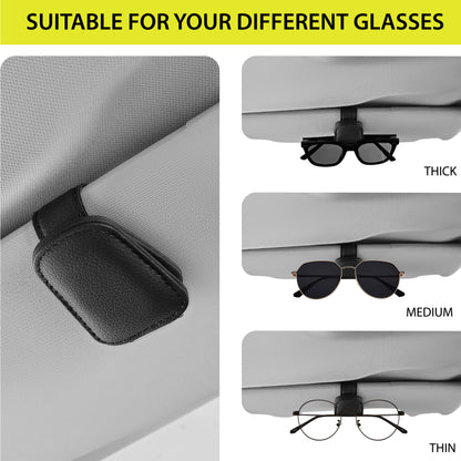 2 Piece Pack Premium Visor Sunglasses Holder - Universal Fit 24OR21