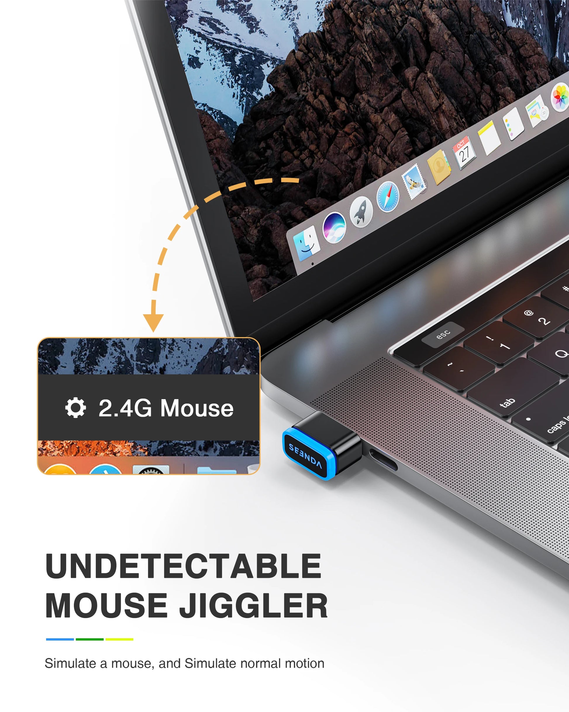 Undetectable Mouse Mover Keeps Computer Awake Simulate Mouse USB Mouse Jiggler  Computer Accessories