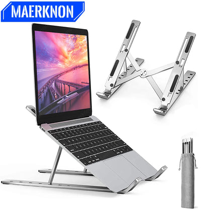 Aluminum Alloy Laptop Holder Adjustable Notebook Stand Lifting Cooling Bracket for Macbook Lenovo Portable Computer Accessories