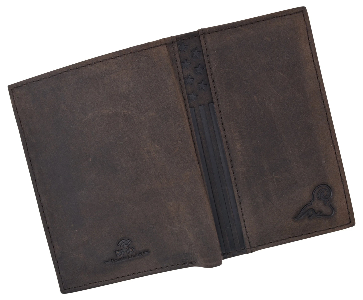 RFID Blocking Bifold USA Wallet for Men Leather Extra Capacity Mens Bifold Wallet W/ Vertical Design