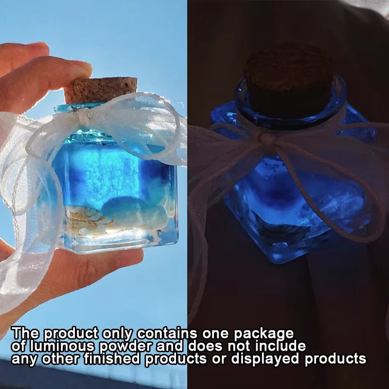 1Bag Bright Luminous Powder Paint Epoxy Resin Pigment Glow in the Dark Fluorescent Powder DIY Jewelry Making Filler