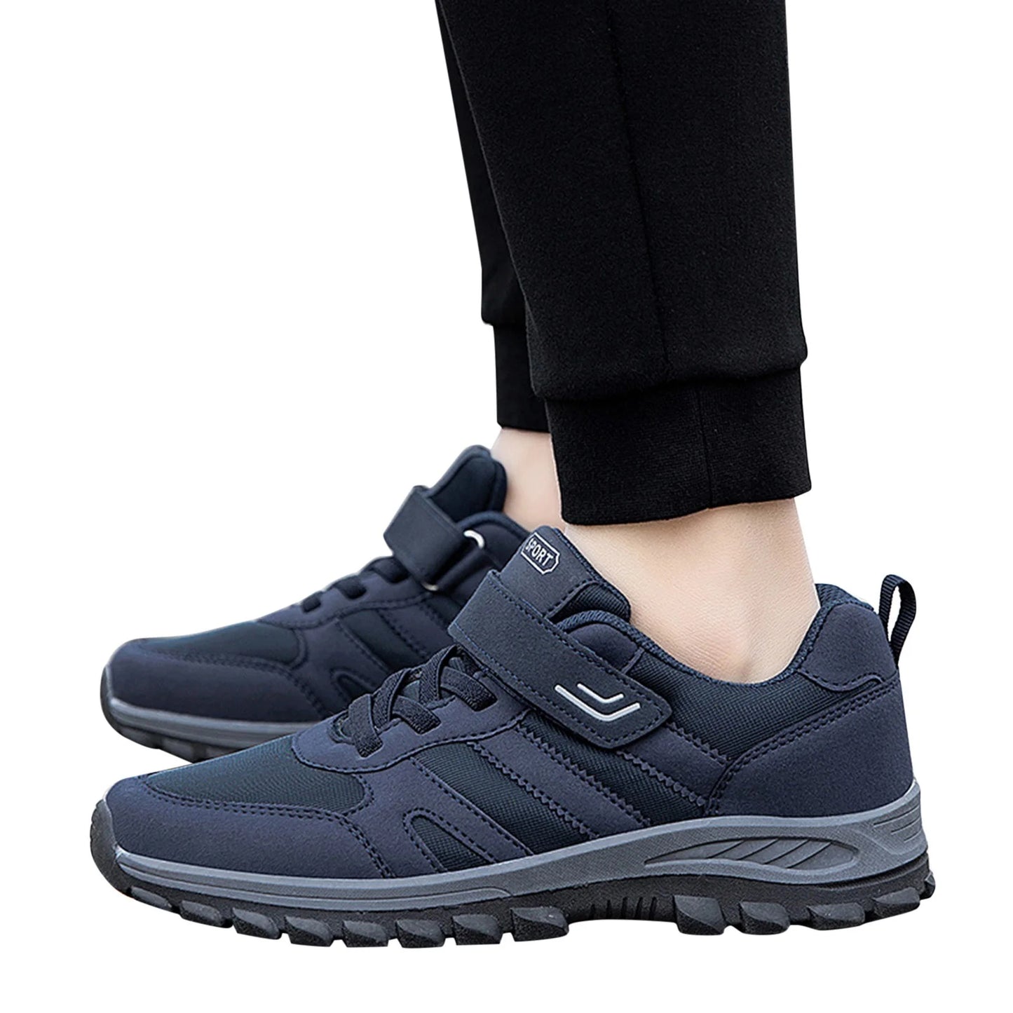 Cushion Breathable Mens Shoes Dark Blue 11