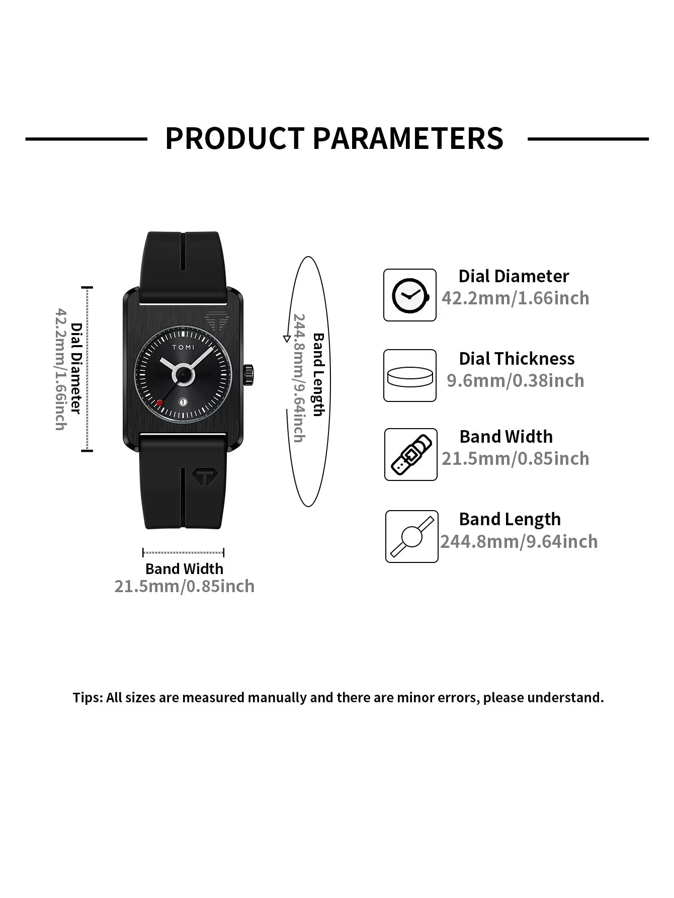 Men'S Fashion Watches Quartz Watches Square Small Dial Wrist Watches Magnetic Buckle Watches Simple Leisure Watches