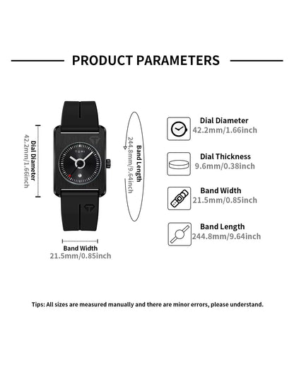 Men'S Fashion Watches Quartz Watches Square Small Dial Wrist Watches Magnetic Buckle Watches Simple Leisure Watches