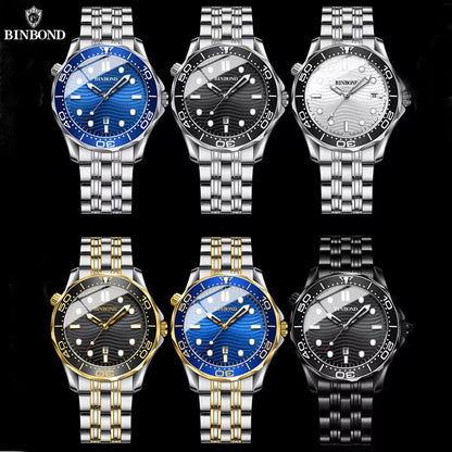 B2820 New Casual Fashion Ultra-Thin Sea Horse Series Quartz Mens Watches 30M Waterproof Luminous Sports Mens Watches