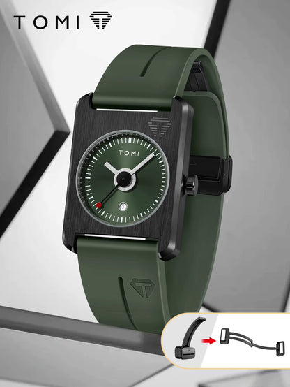 Men'S Fashion Watches Quartz Watches Square Small Dial Wrist Watches Magnetic Buckle Watches Simple Leisure Watches