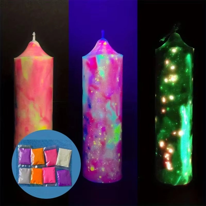 1Bag Bright Luminous Powder Paint Epoxy Resin Pigment Glow in the Dark Fluorescent Powder DIY Jewelry Making Filler