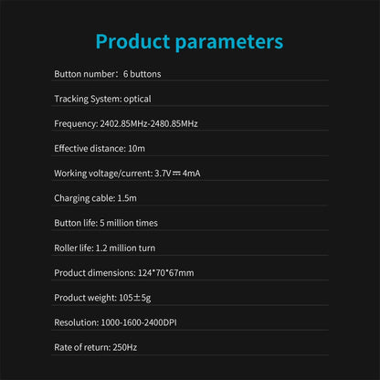 ZELOTES Ergonomic Vertical Mouse 2400 DPI Adjustable F-36A Wireless Rechargeable Mice Desktop Computer Accessories