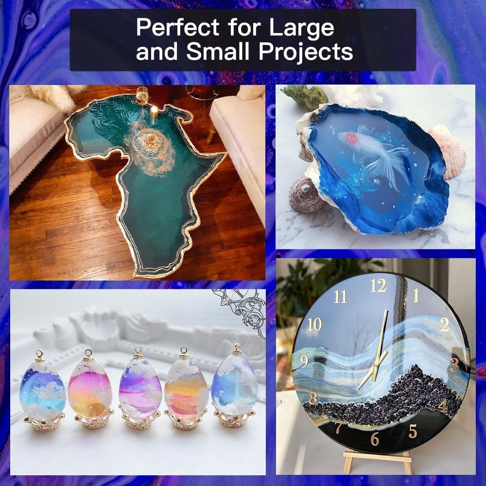 Epoxy Resin Crystal Clear Epoxy Resin Kit No Yellowing No Bubble 17 OZ