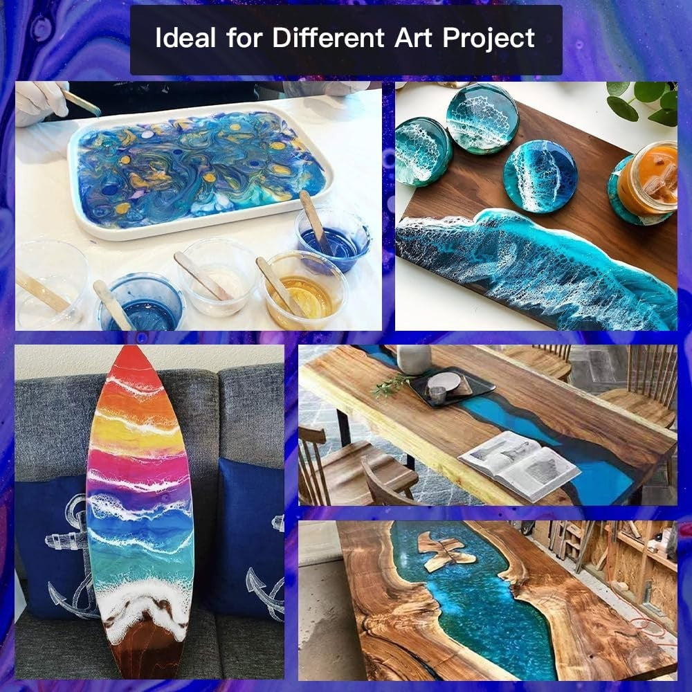 Epoxy Resin Crystal Clear Epoxy Resin Kit No Yellowing No Bubble 17 OZ