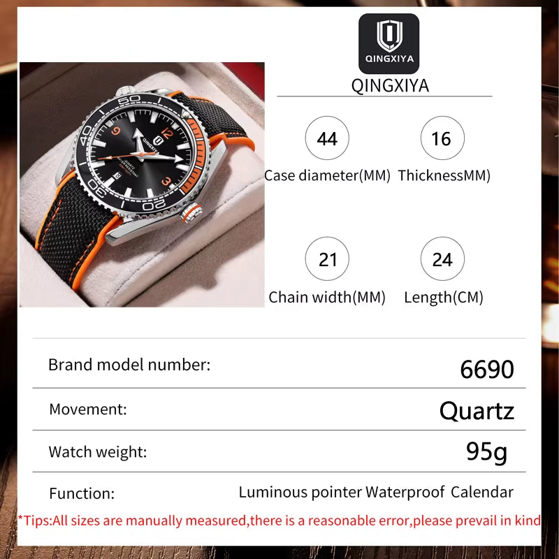 Brand New Fashion Quartz Watch Men Sports Silicone Strap Waterproof Luminous Calendar Mens Watches Relogio Masculino
