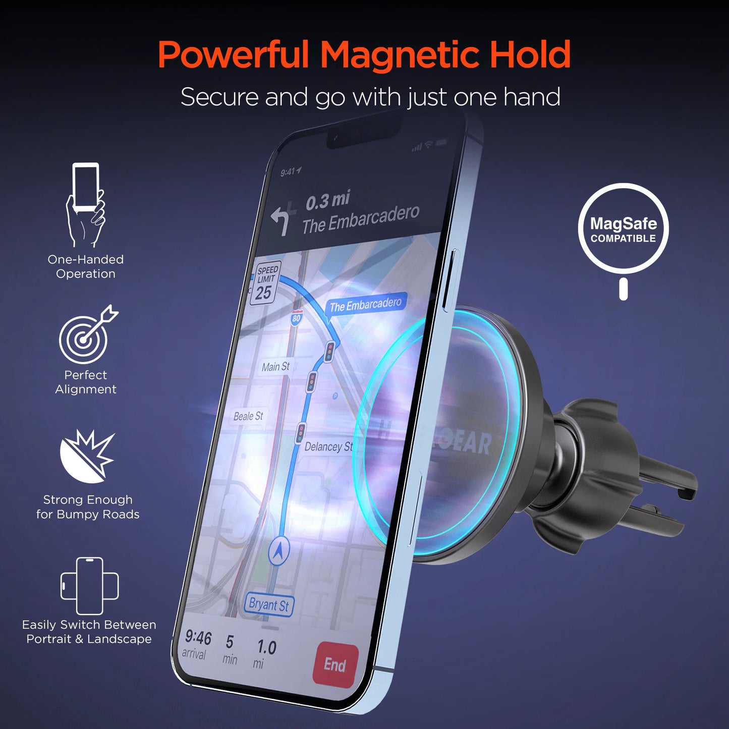 Hypergear Maggrip Magsafe Phone Mount Kit