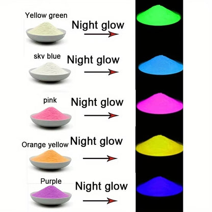 1Bag Bright Luminous Powder Paint Epoxy Resin Pigment Glow in the Dark Fluorescent Powder DIY Jewelry Making Filler